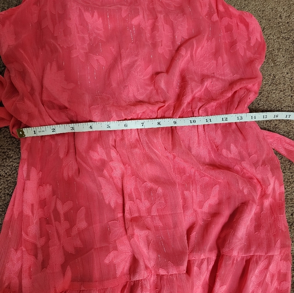 Julia Jordan Floral Sleeveless Tiered Maxi Dress In Pink - Picture 11 of 13